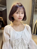 Orua 表参道/ブリーチなしダブルカラー/レイヤーカット【オルア】【6/1OPEN（予定）】&nbsp;ボブ×ココアラベンダー♪
