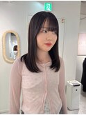 ミディアムレイヤー/顔周りレイヤー/グレージュ/四条河原町