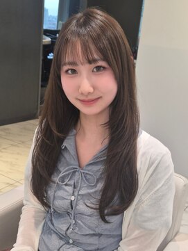 ザザアオヤマ(ZA/ZA AOYAMA) コスメストレートでレイヤー映える！透明感カラー/表参道美容室