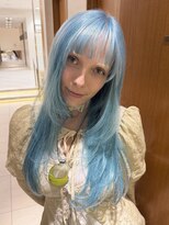ピークアブー 銀座中央通り(PEEK-A-BOO)&nbsp;エクステ80本◎ケアブリーチでつくるアイスブルーロング