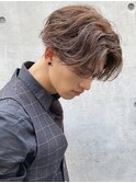 難波フェザーパーマ毛流れセンターパートカルマパーマ強め20代