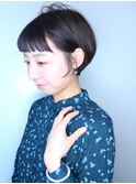 【morio池袋】チャッキーバング黒髪大人可愛い小顔ショート