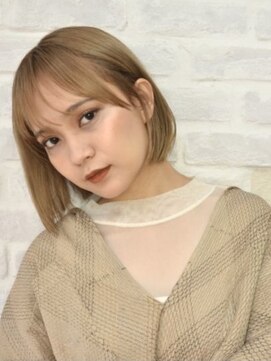ラルマミット(lalma mit) 【王道】ナチュラルストレートボブ【ミルクティーベージュ】