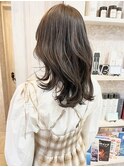 福山市美容室Caary 韓国風マロンベージュ ヨシンモリアレンジ