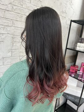 プライズ 池袋店(prize) ピンクグラデーションカラーブリーチイルミナカラー池袋9074