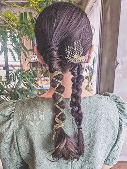 ニイ(nii.)の写真/【鳳駅徒歩2分/キッズスペース有】ヘアセットは《nii.》にお任せ!トレンドを取り入れたアレンジで華やかに!