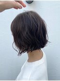 ショートボブ柔らかお洒落パーマ