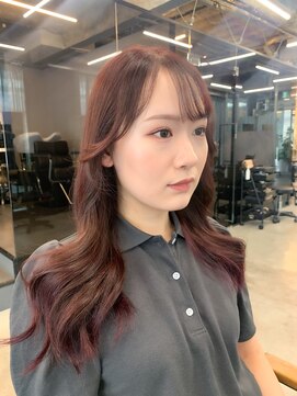 アリュウル 表参道(ALLURE) 艶のあるパープルピンク×くびれヘア　佐藤