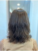黒髪/グレーベージュ/レイヤーロング/前髪パーマ[吉祥寺]