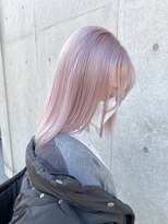 ブリーチダブルカラーホワイトカラーインナーカラー裾カラー艶髪