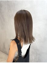 アース 上大岡店(HAIR&MAKE EARTH)&nbsp;外ハネミディ×ハイライトグレージュ