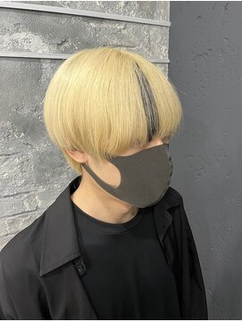 プライズ アイリス 池袋東口店(prize Iris) メンズマッシュ/ハイトーンブロンドカラー/池袋/池袋東口店