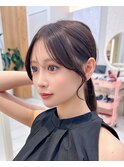 大人可愛い韓国顔まわり前髪似合わせカット銀座美容室