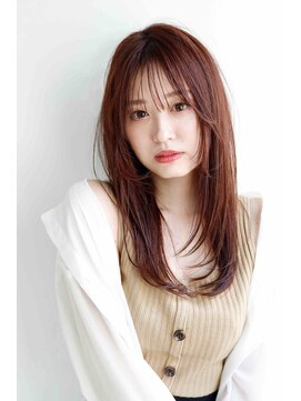 ウル(ulu) ロングレイヤー　透明感カラー　シースルー　20代　30代　40代