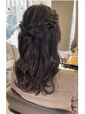 ハーフアップ×ヘアアレンジ×結婚式ヘア