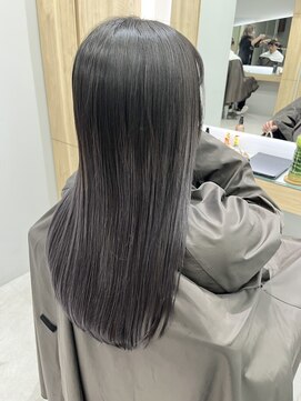 クシュ 本川越店(kusyu...) イメチェンホワイトブロンド外ハネボブ美髪ワイドバング韓国黒髪