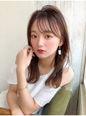 【OPEN】小顔前髪あり後れ毛サイドバングメルティカラー