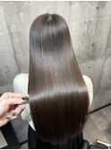 赤み消し オリーブベージュ+髪質改善ケラテイン【松阪 美容室】