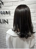 透明感アッシュグレージュカラー