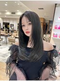 韓国スタイル/チュラルくびれへア_くびれ巻き_レイヤーカット