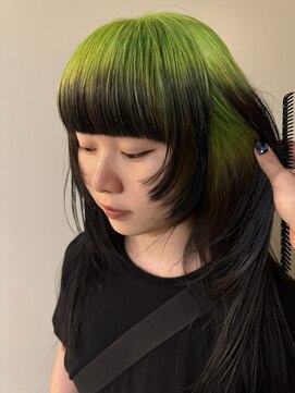 ノラ シブヤ(NORA) ルーツカラーデザインカラーグラデーションカラーグリーンカラー