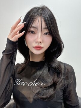 ロンドリメゾン 原宿(Lond re Maison.) チャコール/オリーブグレー/レイヤーカット小顔顔周り韓国原宿