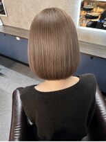バイ ユア オウン フラワーズ コロン カバ 松本駅前(buy your own flowers : kava)&nbsp;シアーベージュハイトーンボブ◎30代40代透明感×大人可愛い