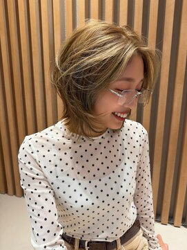ロンドシトリン 四条烏丸(Lond citrine) 岡田洸太/韓国ボブ/韓国レイヤー/縮毛矯正/ヘーゼルベージュ