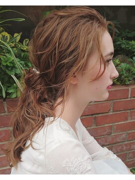 パーク(PAAQ) 【田中　智大】　外国人風×dark　blonde　hair×ダウンポニー