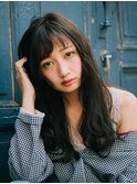 暗髪ロング重め