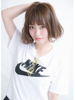 小顔前下がりワンカールボブ