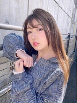 スーリール 姪浜店(Sourire) サファリベージュ×ストレートスタイル【sourire 神田】