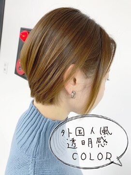 リシャルム 新保店(Re charme) 大人かわいいアッシュベージュ ショートボブスタイル