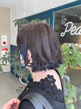 ピークス 千葉店(Peaks) 外ハネBob☆インナーブルー