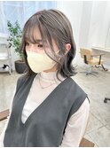 アッシュシルバー/くびれボブ