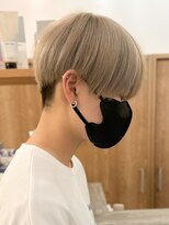 エルマーク 梅田(L-MARK) マッシュカラーブリーチメンズメンズカラーツーブロック