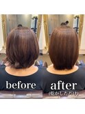 ハイライト履歴の方への美髪ストレート