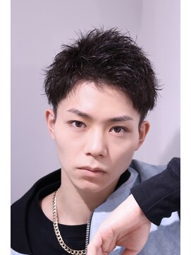 ネイビー(NAVY) 好印象 アップバング ビジネスヘア 短髪