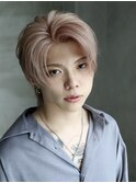 ピンクベージュ七三ミディアム