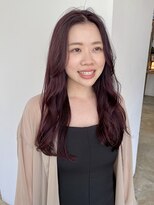 ヘアーアイストゥーレ(HAIR ICI TRE)&nbsp;ブリーチなし!艶感ピンクベージュ韓国風　担当渡辺聖