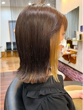 ノワール NOIR ニュアンスカラー/インナーカラー/切りっぱなしボブ