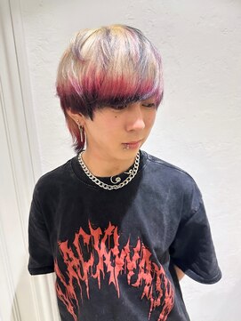 アッシュ 十日市場店(Ash) エンドカラーレッド×ブラック