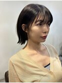 【 切りっぱなしボブ × シースルーストレートバング 】浅野美紀