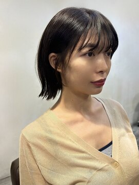 メイカ(MEIKA) 【 切りっぱなしボブ × シースルーストレートバング 】浅野美紀
