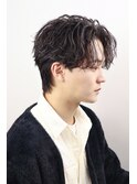 波巻きパーマメンズツイストスパイラルパーマツーブロック