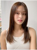 小顔 フェミニンロング メルティーカラー 似合わせカット"