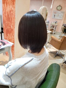 ジール(zeal) くびれヘア/アプリコットオレンジ/ハイライト/縮毛矯正/成田