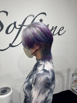 ソッフィオーネ(Soffione) エンドカラー/シルバーカラー/ブルーパープル