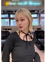 ロンドプロフィール 浦和(Lond profil)&nbsp;イメチェン　ボブ　外ハネボブ　美髪　ホワイトブロンド　韓国