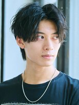 センターパート波巻きパーマスパイラルパーマツイストスパイラル